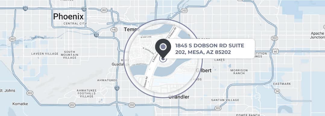 Map Of DUI Hit And Run Defense Law Firm Near Phoenix